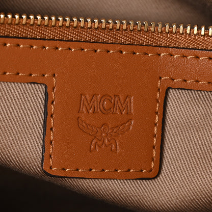 MCM Visetos Large Zip Pouch Cognac 6 of 10