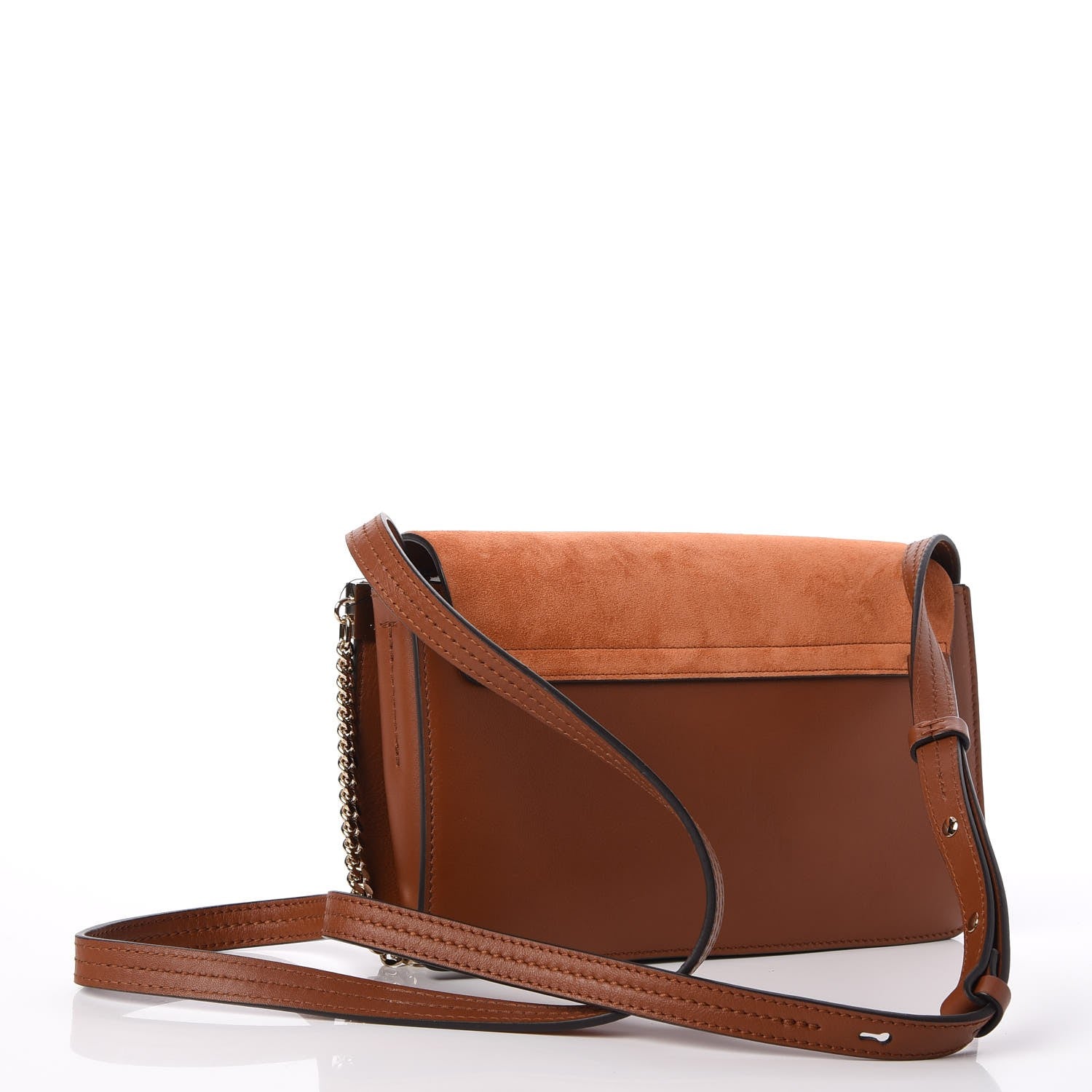 Chloe Suede Calfskin Small Faye Shoulder Bag Tobacco 3 of 7