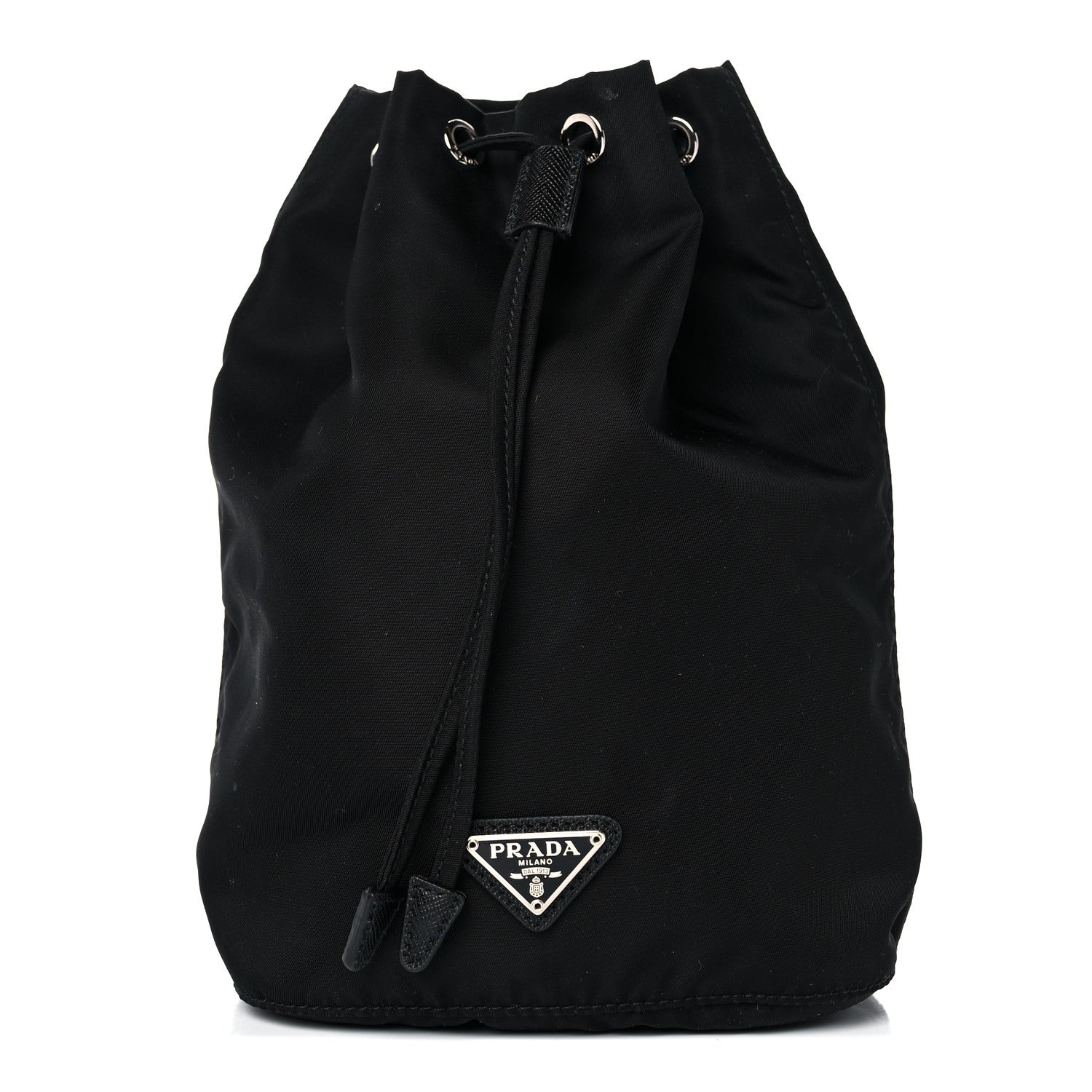 Prada Nylon Vela Drawstring Pouch Black 2 of 16