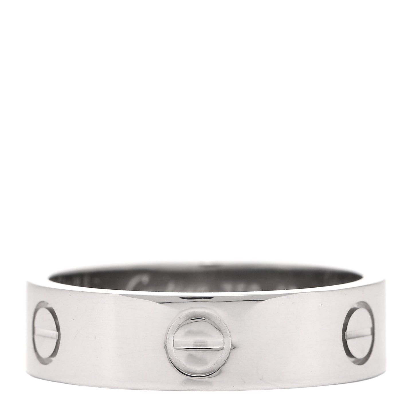 18K White Gold 6mm LOVE Ring 62 10
