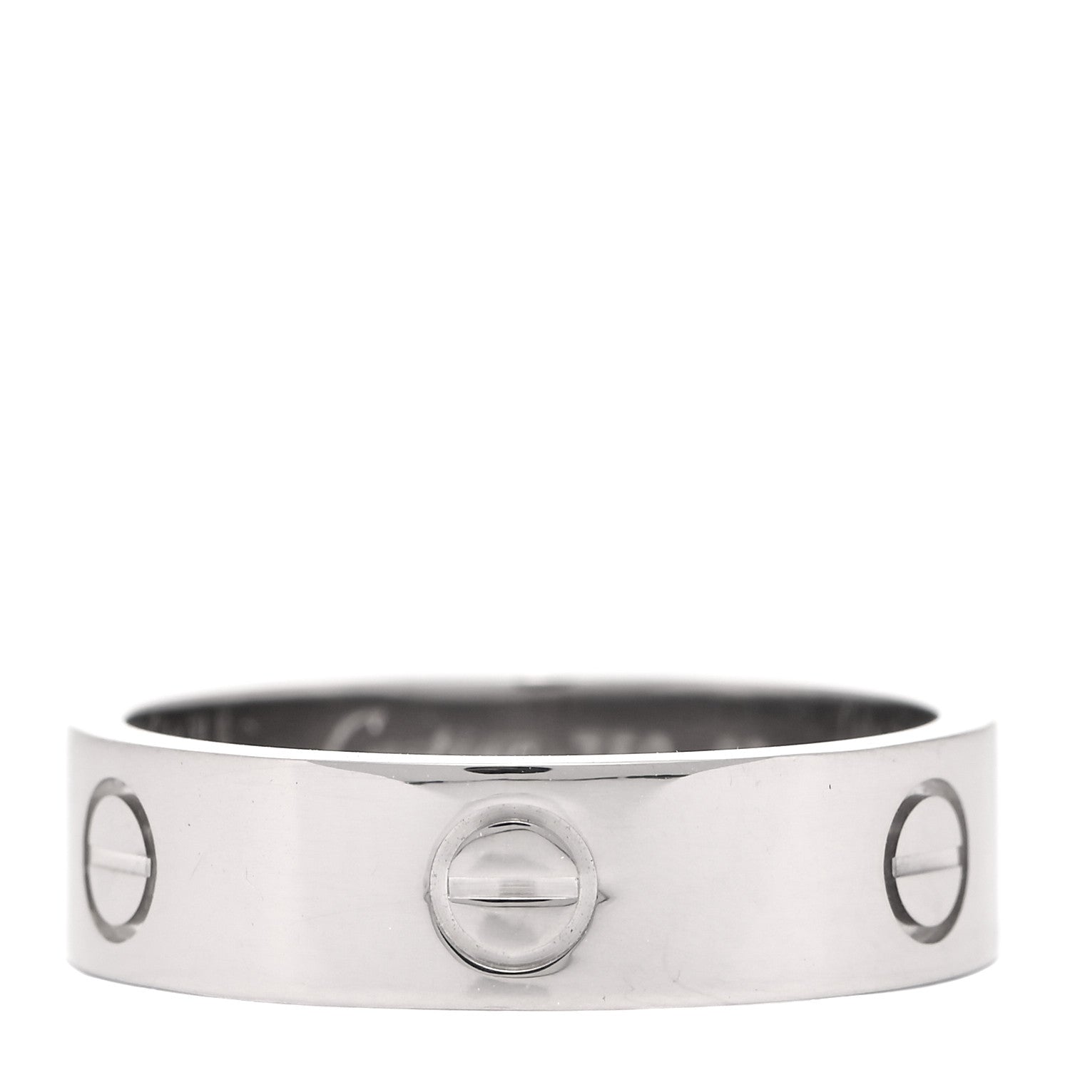 Cartier 18K White Gold 6mm LOVE Ring 62 10 3 of 4