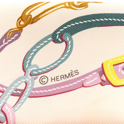 Hermes Silk Brides De Gala Twilly Creme Orange Jaune Vif 3 of 5
