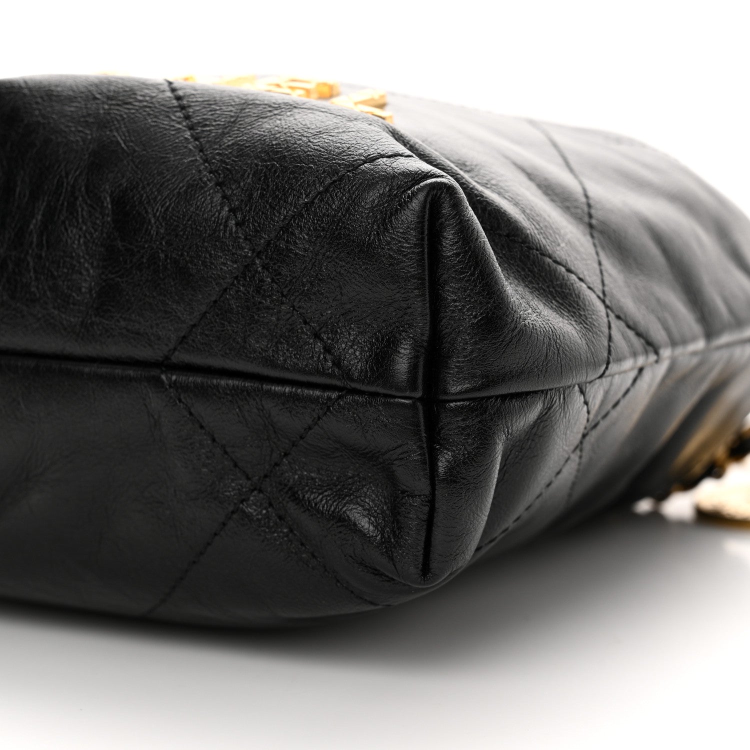 Chanel Shiny Crumpled Calfskin Quilted Pearl Mini Chanel 22 Black 10 of 10