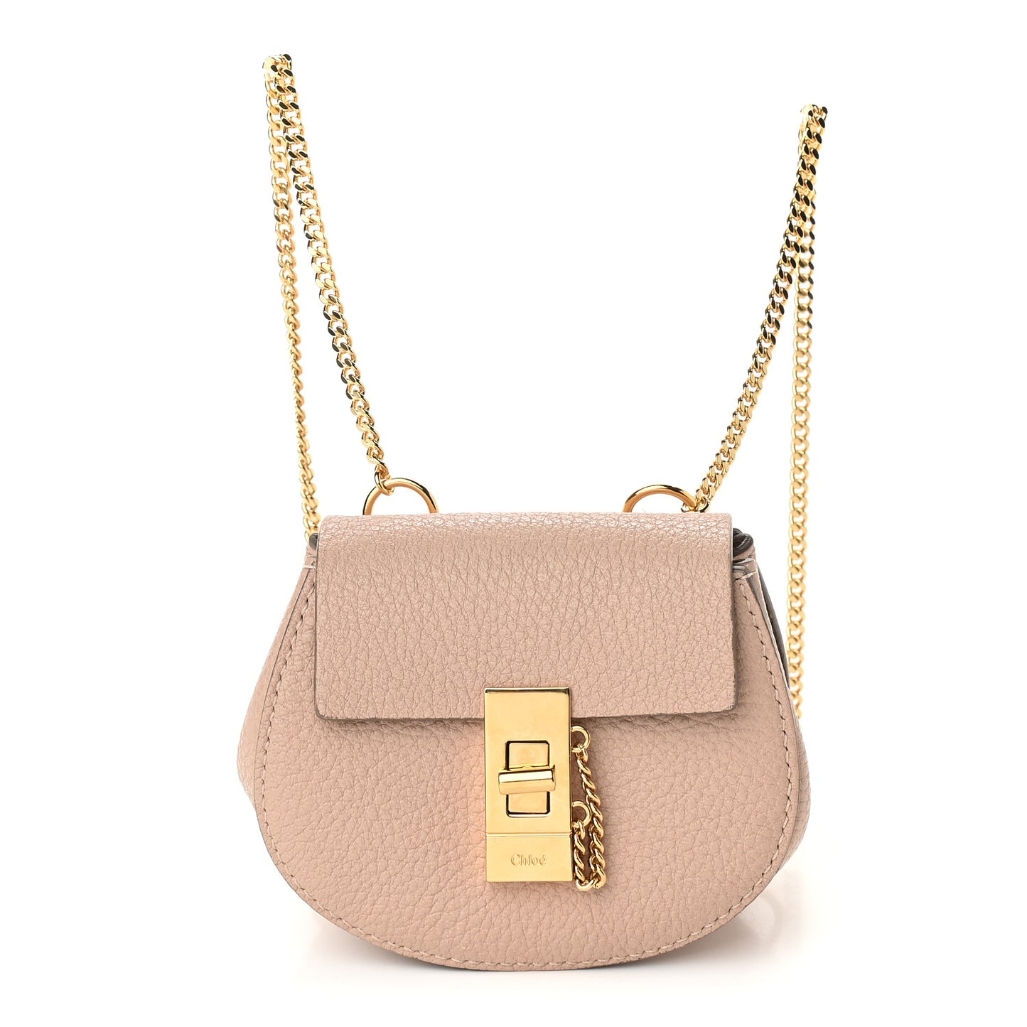 Grained Lambskin Mini Drew Crossbody Backpack Cement Pink