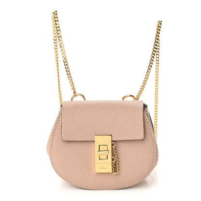 Chloe Grained Lambskin Mini Drew Crossbody Backpack Cement Pink 1 of 8