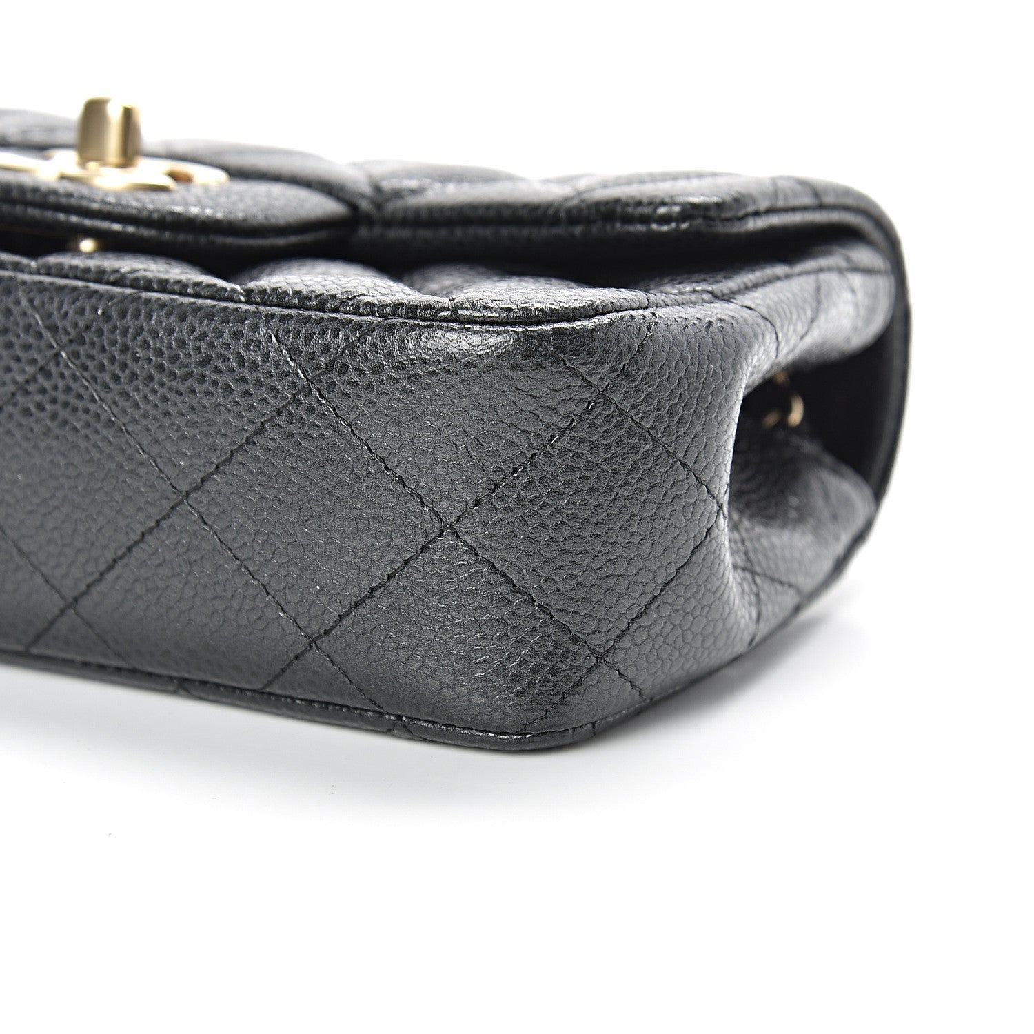 Chanel Metallic Caviar Quilted Extra Mini Flap Black 10 of 12