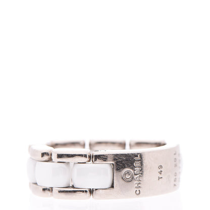 Chanel 18K White Gold Ceramic Medium Ultra Ring 49 5 White 3 of 4