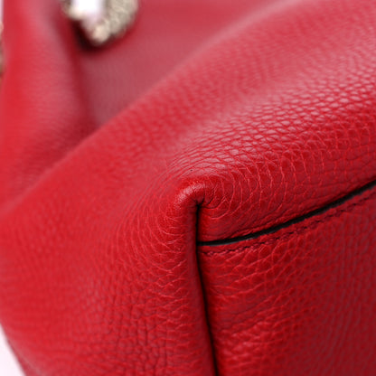 Gucci Pebbled Calfskin Medium Soho Chain Shoulder Bag Tabasco Red 10 of 12