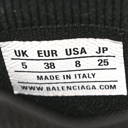 Balenciaga Neoprene Knit Womens Speed Sneakers 38 Black White 7 of 10