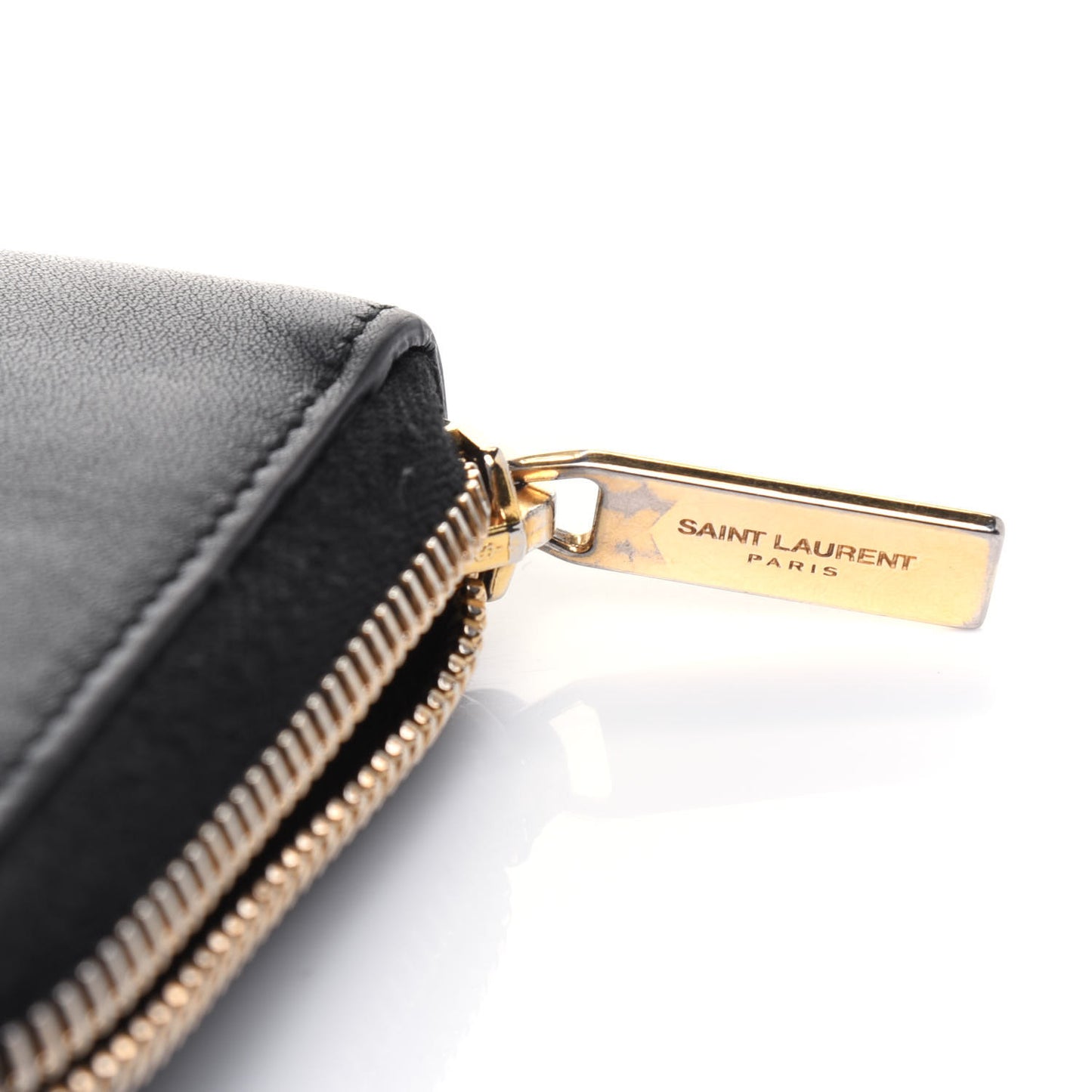 Calfskin Classic Y Ligne Zip Wallet Black