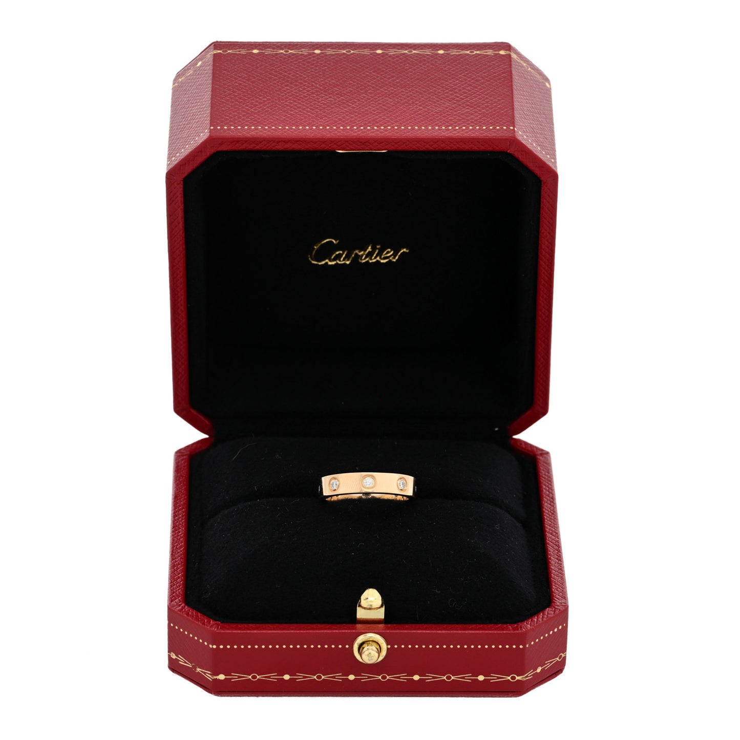 18K Yellow Gold 8 Diamond 4mm LOVE Wedding Band Ring 49 5