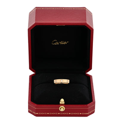 Cartier 18K Yellow Gold 8 Diamond 4mm LOVE Wedding Band Ring 49 5 5 of 5