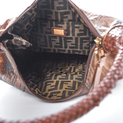 Fendi Nappa Fortuny Hologram Spy Hobo Bag Tobacco Oro Ambrato 5 of 8