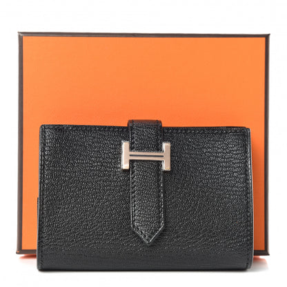 Hermes Chevre Mysore Mini Bearn Wallet Black 8 of 8