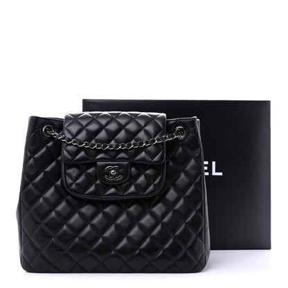 Chanel Lambskin Quilted Front Flap Tote Black 11 of 11