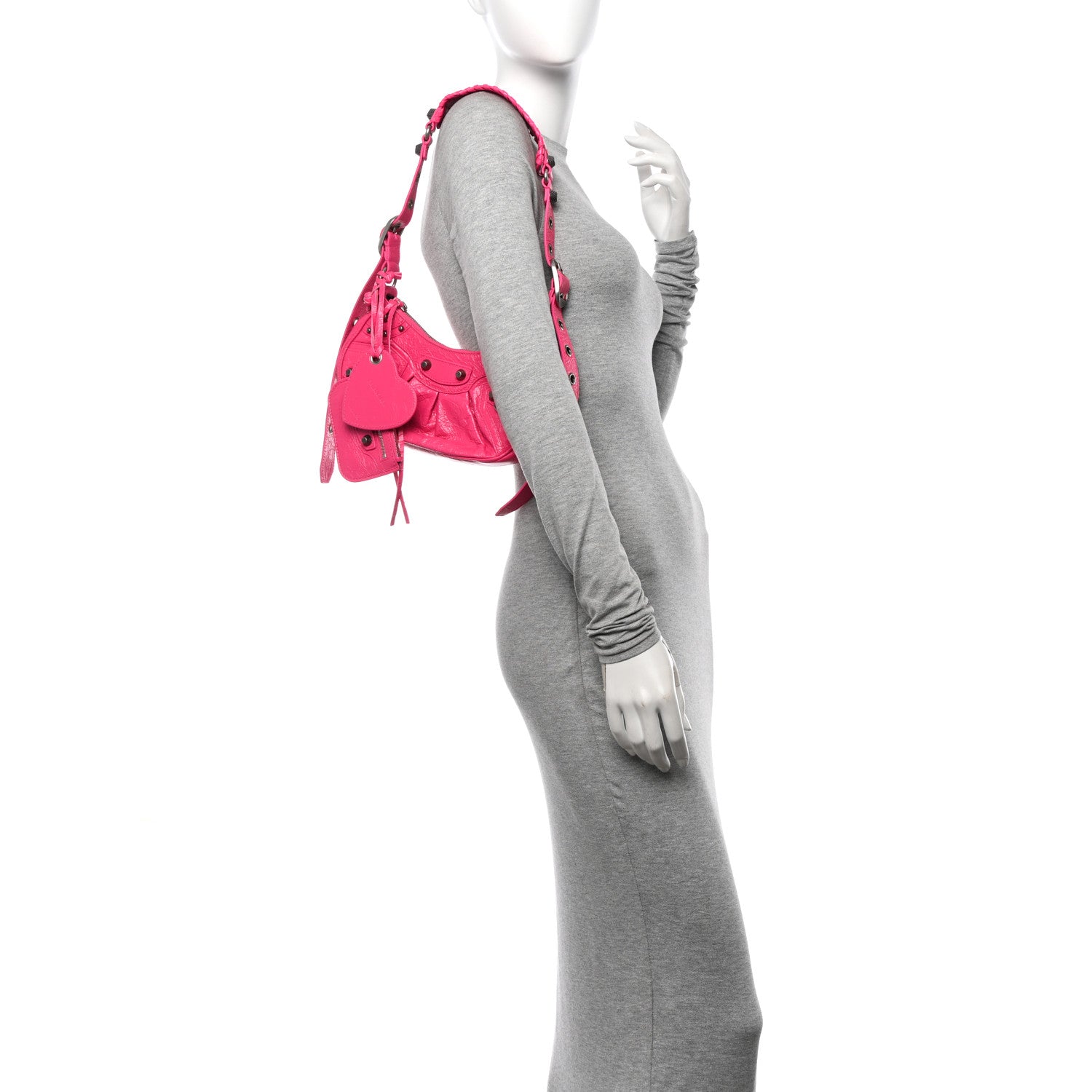 Balenciaga Agneau Arena Le Cagole Shoulder Bag XS Violet Fuxia 2 of 11