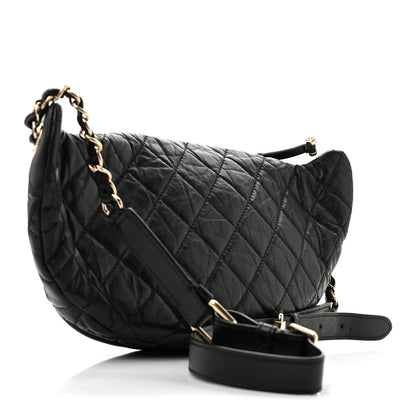 Chanel Aged Calfskin Quilted Waist Bag With Coin Purse Red Black 4 of 13