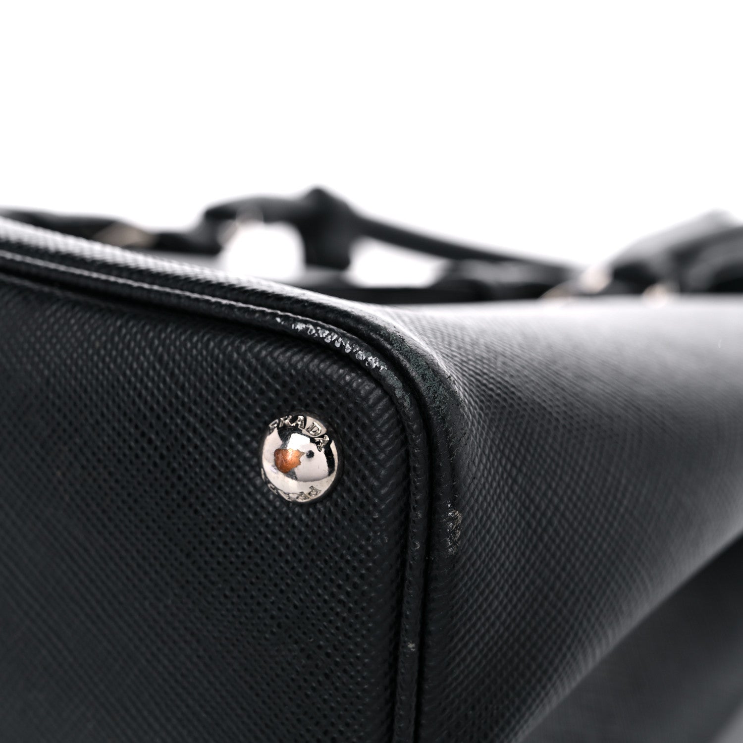 Prada Saffiano Cuir Medium Double Handle Tote Black 11 of 25