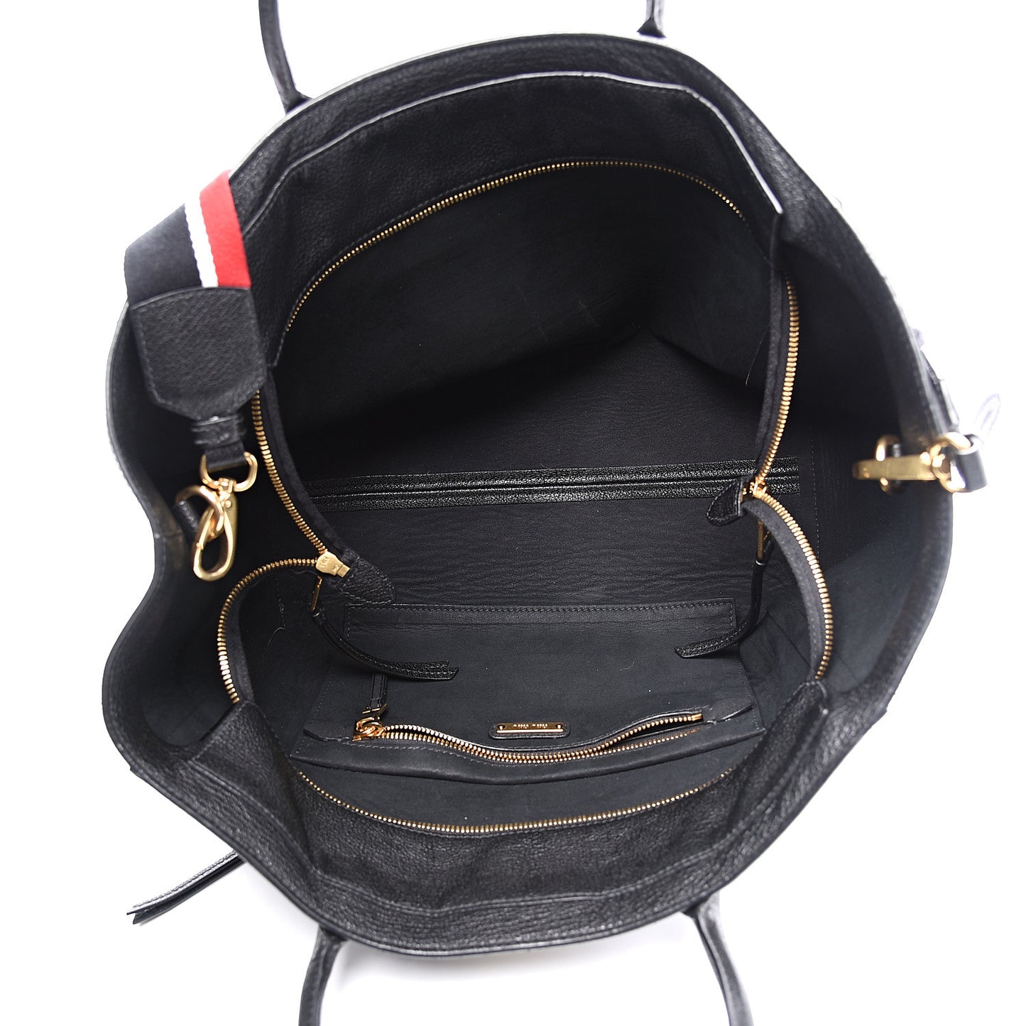 Goatskin Madras Shopper Tote Black