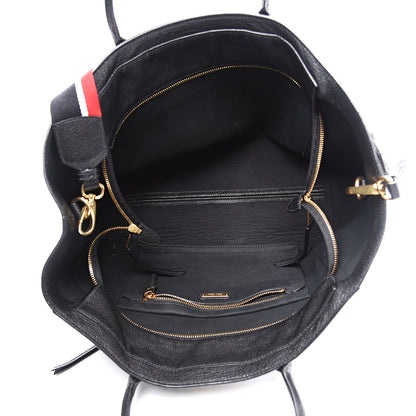 Miu Miu Goatskin Madras Shopper Tote Black 4 of 8