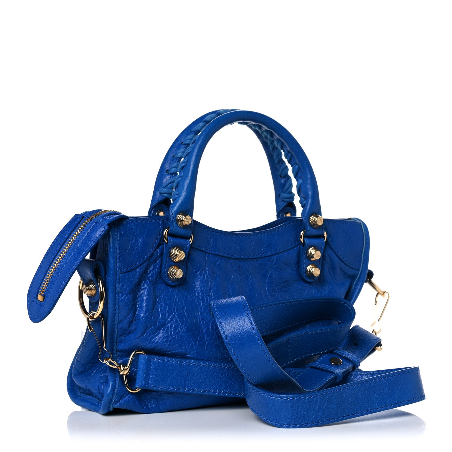 Balenciaga Agneau Giant 12 Gold Hardware Mini City Bleu Lazuli 3 of 15