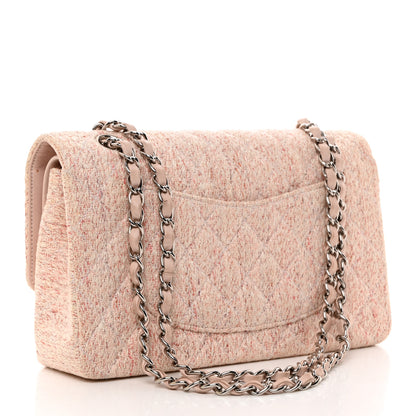 Chanel Tweed Medium Double Flap Pink Multicolor 2 of 12
