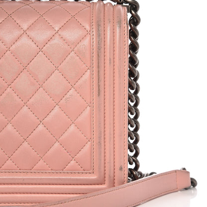 Chanel Lambskin Quilted New Medium Boy Flap Bag Pink 18 of 18