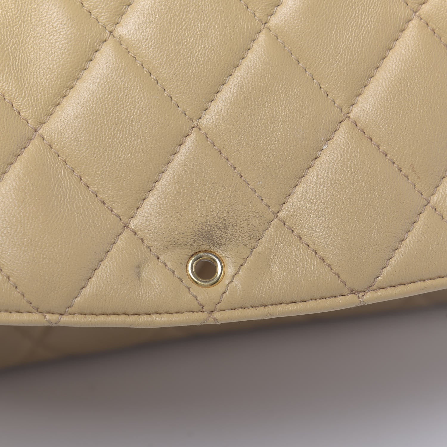 Chanel Lambskin Quilted Jumbo Single Flap Beige 8 of 27