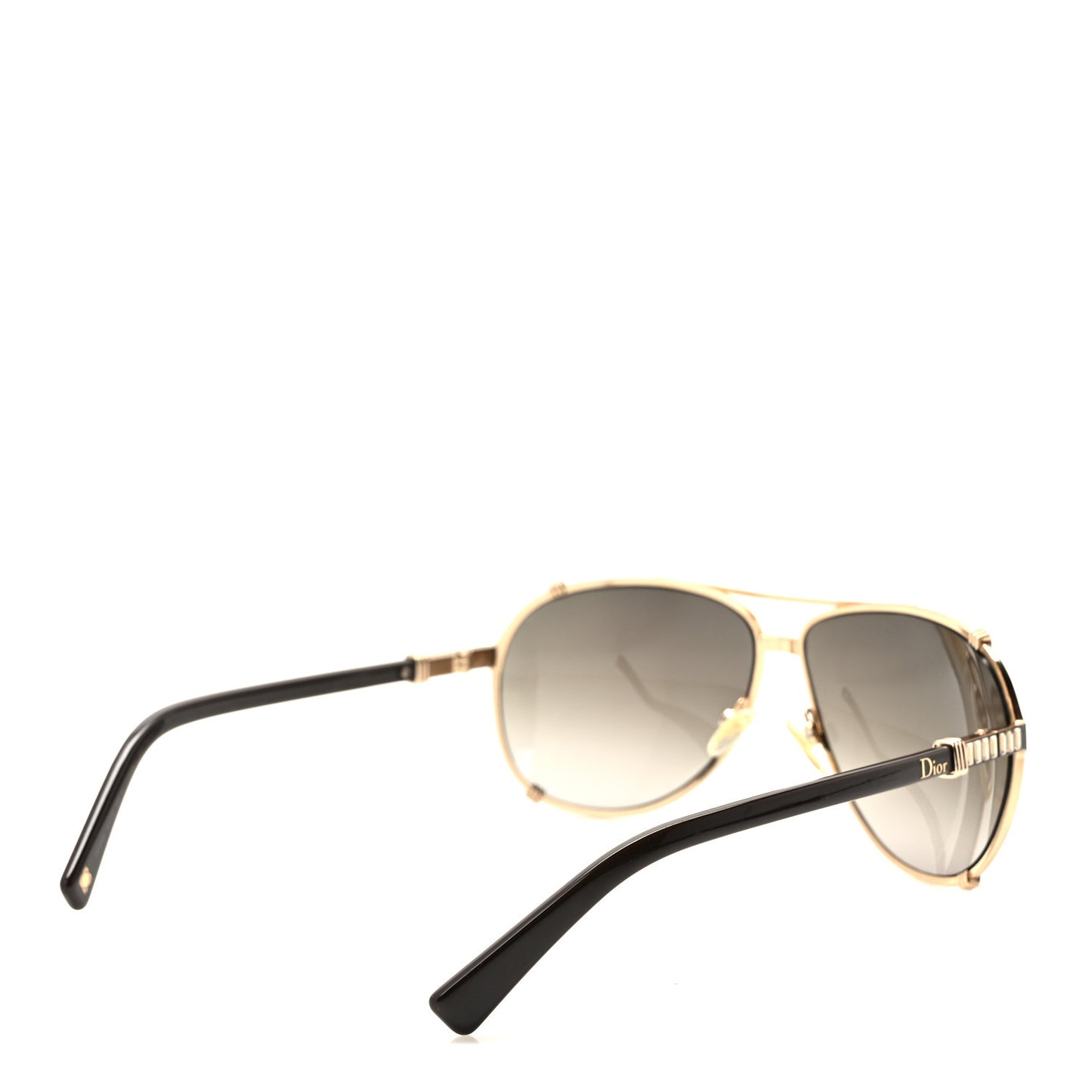 Metal Chicago 2 Aviator Sunglasses Black Gold