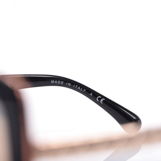 Metal Square Spring Sunglasses 5369 Black Pink Gold