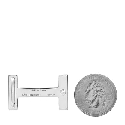 Hermes 18K White Gold Diamond Belt Buckle 2 of 3