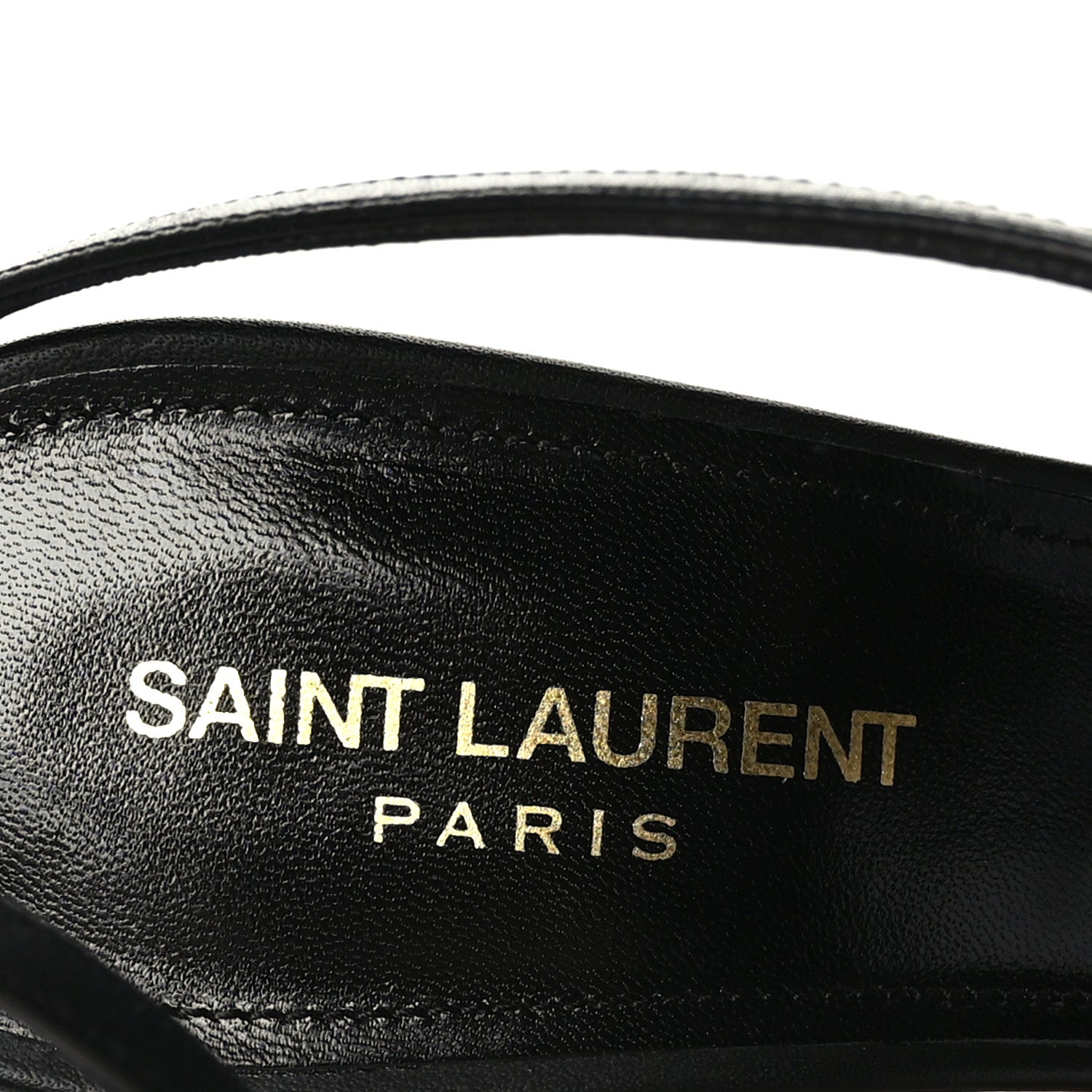 Saint Laurent Calfskin Cassandra 110 Sandals 38.5 Black 6 of 7