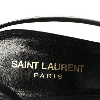Saint Laurent Calfskin Cassandra 110 Sandals 38.5 Black 6 of 7