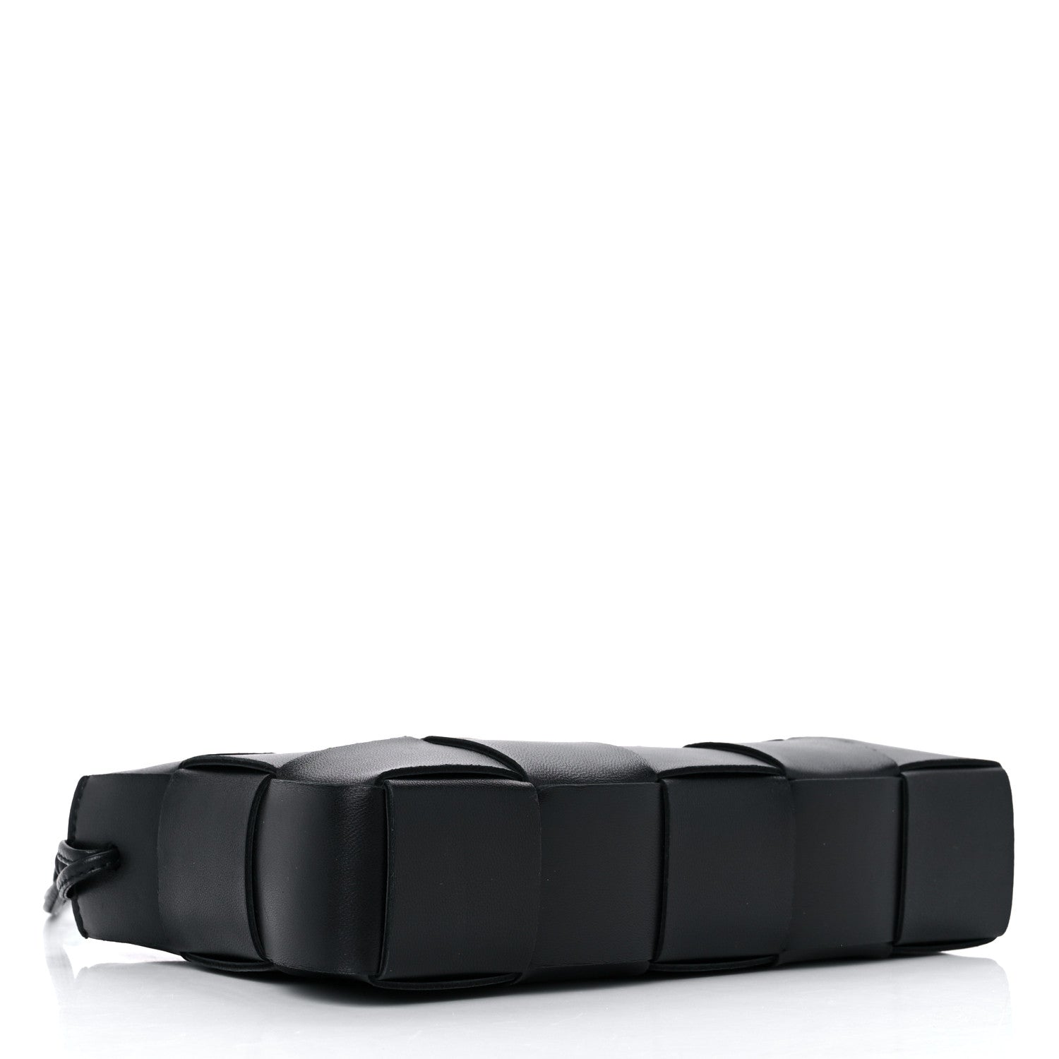 Bottega Veneta Calfskin Maxi Intrecciato Cassette Pouch On Strap Black 4 of 8