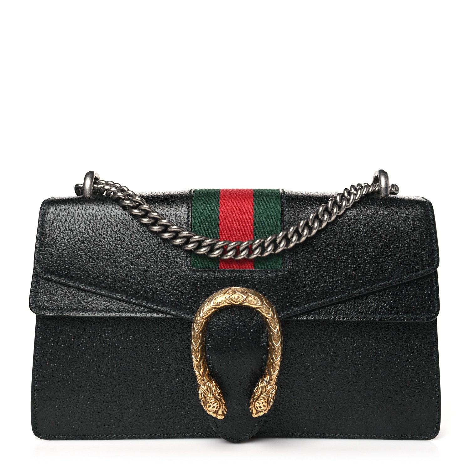 Gucci Calfskin Web Small Dionysus Shoulder Bag Black 1 of 10