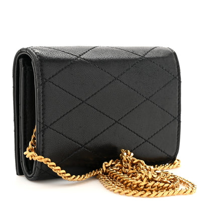 Saint Laurent Lambskin Quilted Monogram Baby Crossbody Bag Black 3 of 14