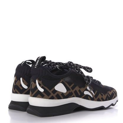 Fendi Technical Mesh Lycra FFreedom Patchwork Sneakers 39.5 Black Tobacco 4 of 10