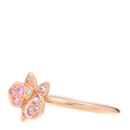 Cartier 18K Pink Gold Diamond Pink Sapphire Caresse D'Orchidees Par Ring 50 5.25 3 of 7