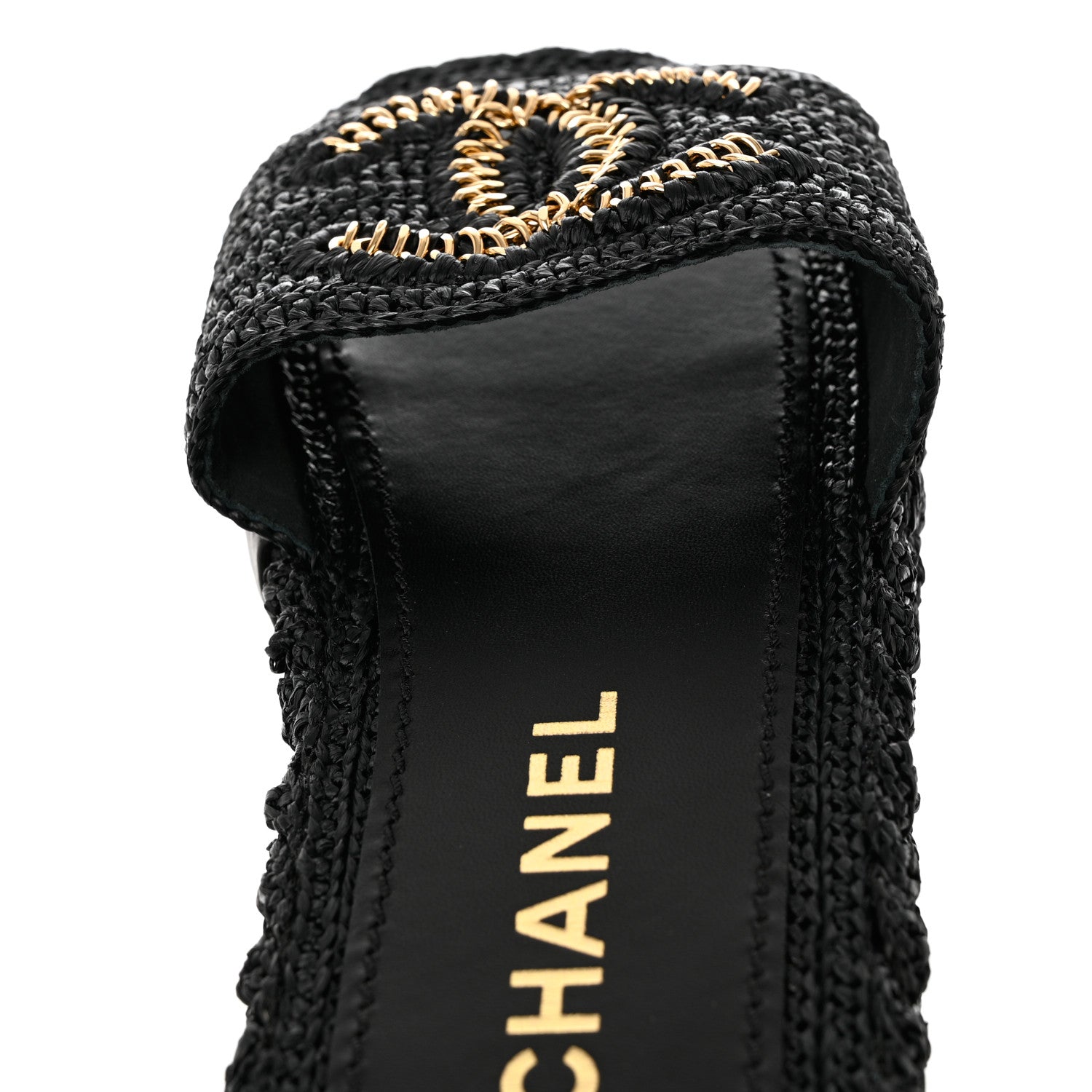 Chanel Cord Braided CC Mules 41 Black 10 of 11
