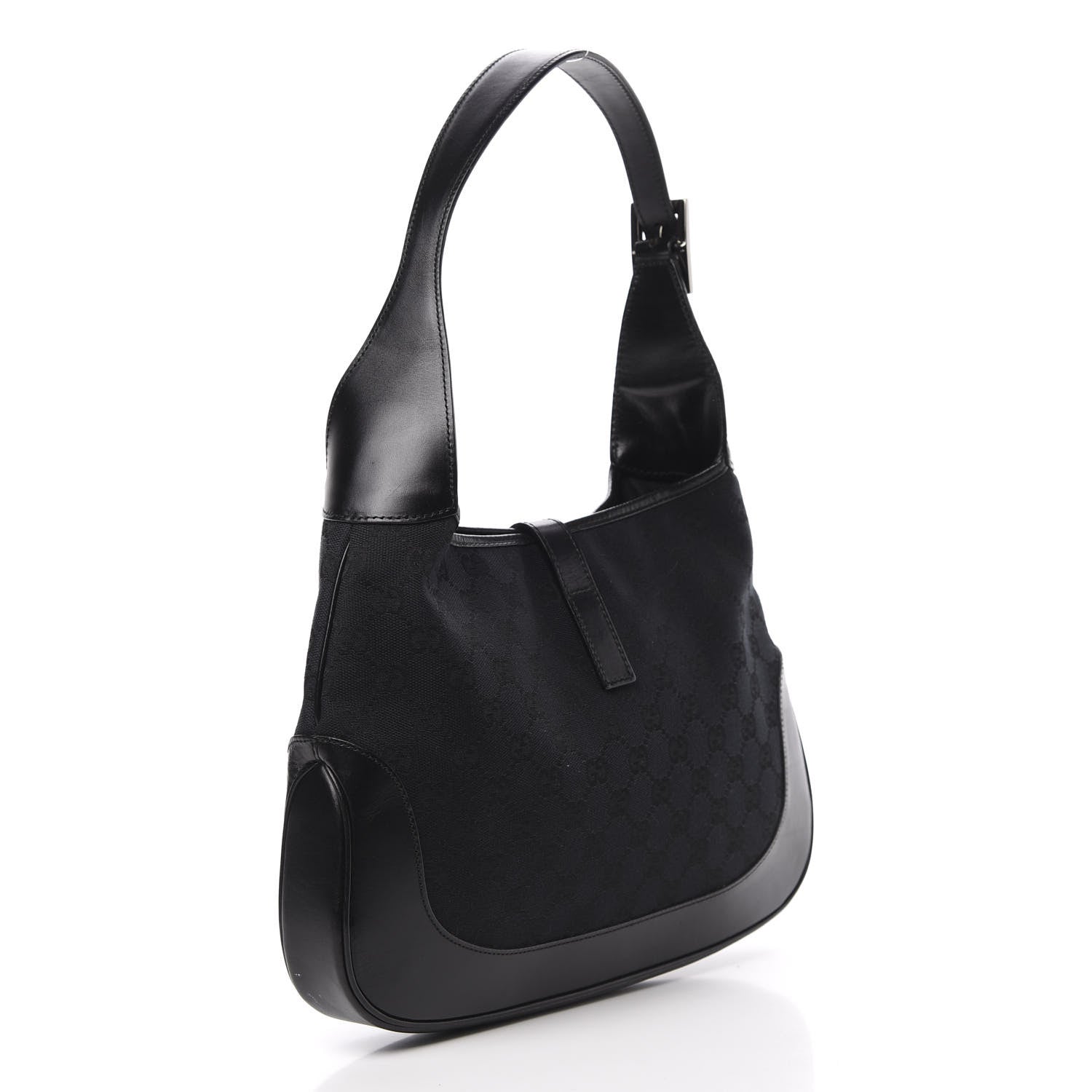Gucci Monogram Jackie O Hobo Black 3 of 11