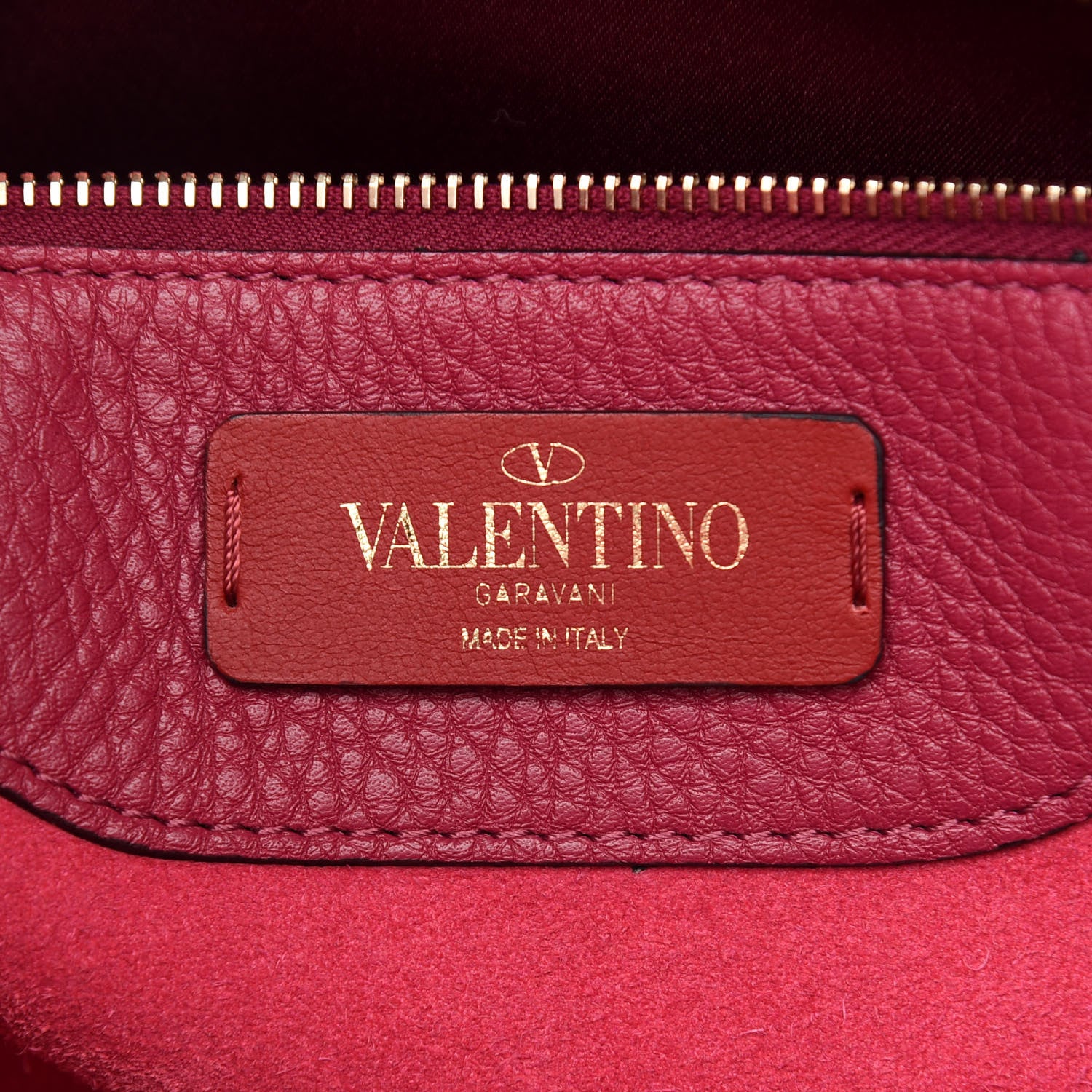 Valentino Garavani Grained Calfskin Rockstud Shoulder Tote Deep Cyclamin 6 of 8