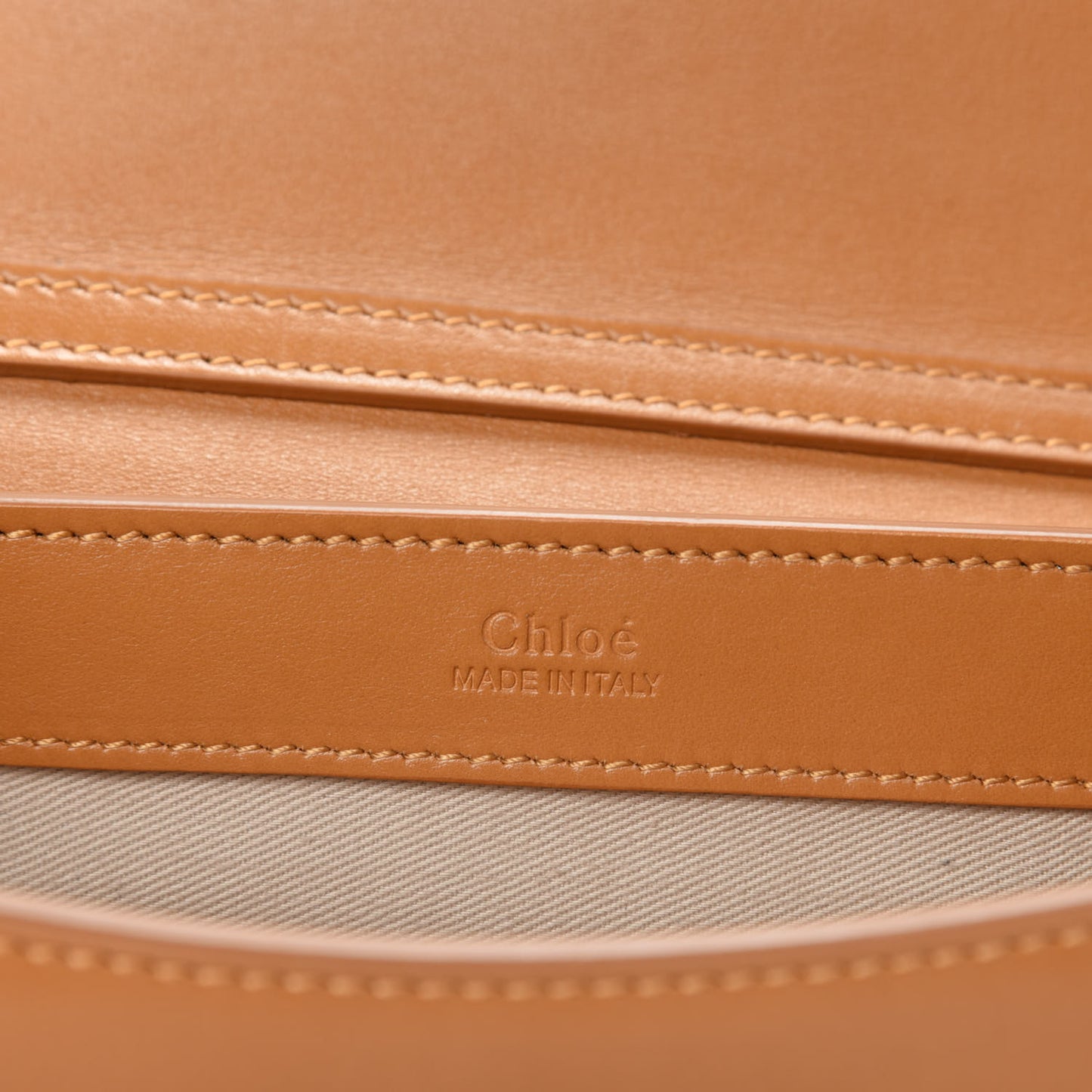 Calfskin Suede C Clutch With Chain Autumnal Brown