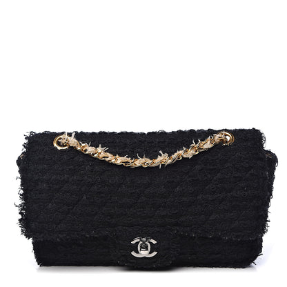 Chanel Tweed Quilted Small Flap Black 1 of 11