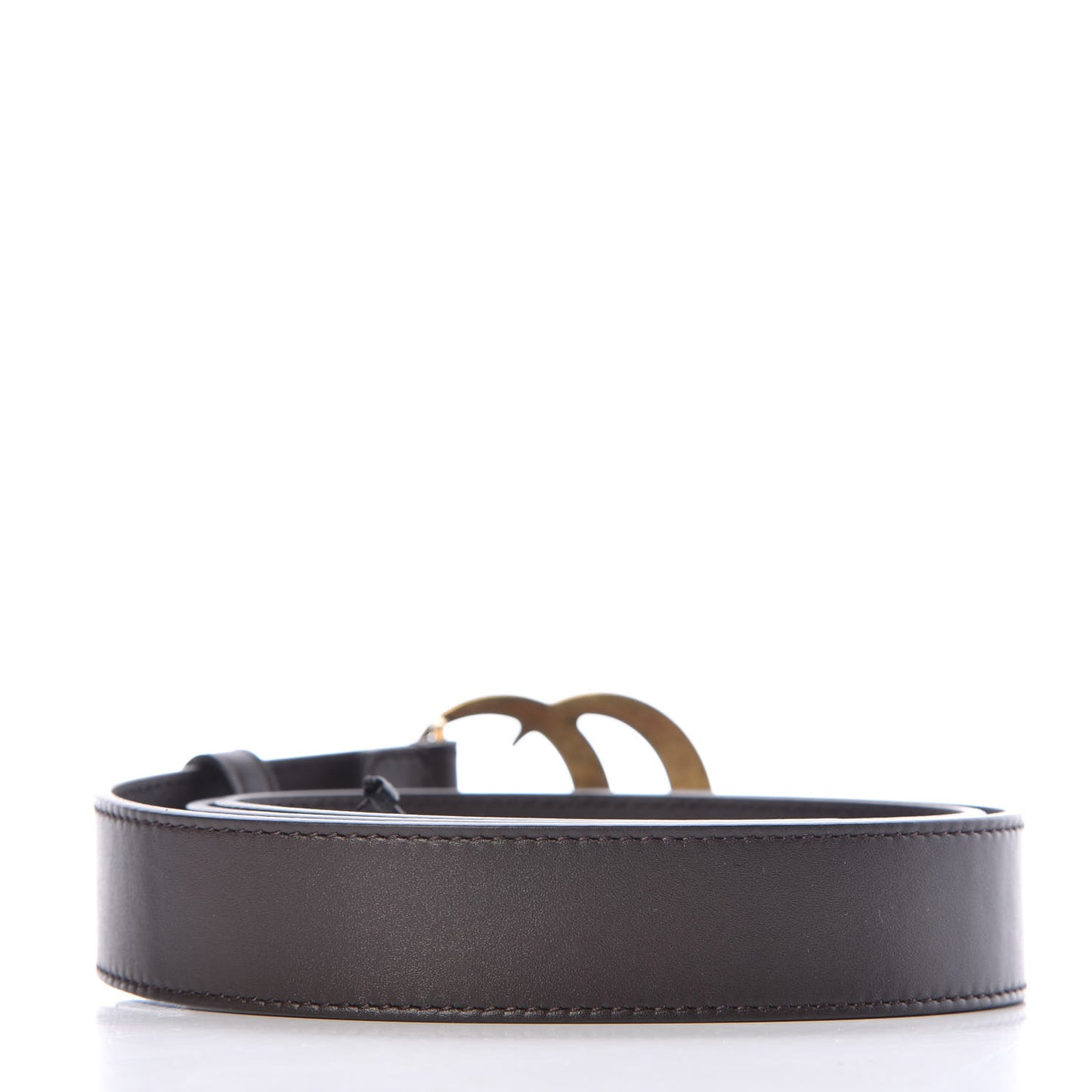 Moon Calfskin Double G 30mm Belt 85 34 Dark Cocoa
