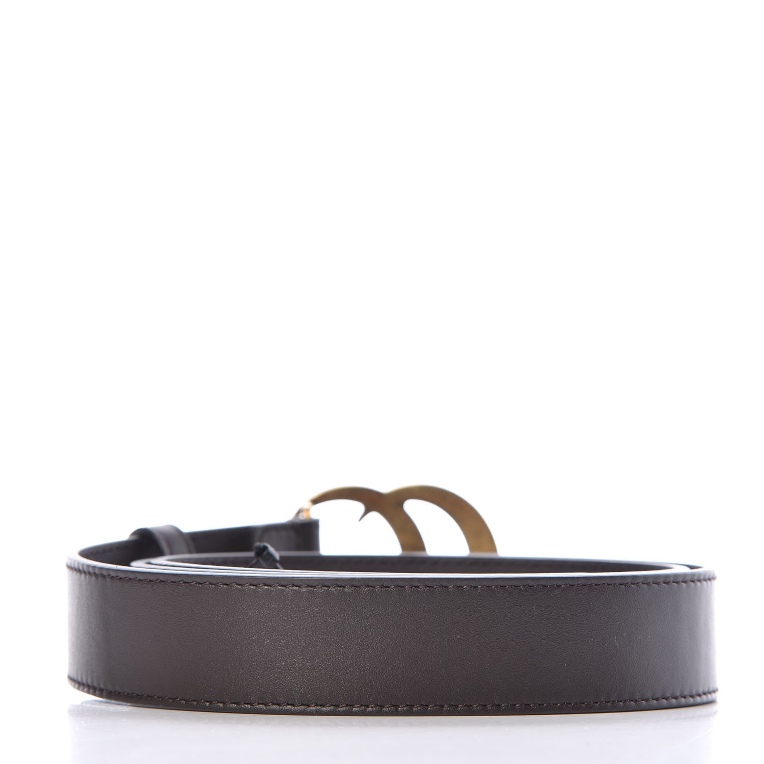 Gucci Moon Calfskin Double G 30mm Belt 85 34 Dark Cocoa 3 of 6