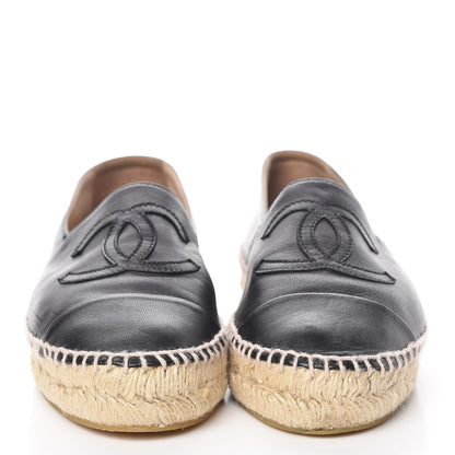 Chanel Lambskin CC Espadrilles 37 Black 2 of 13