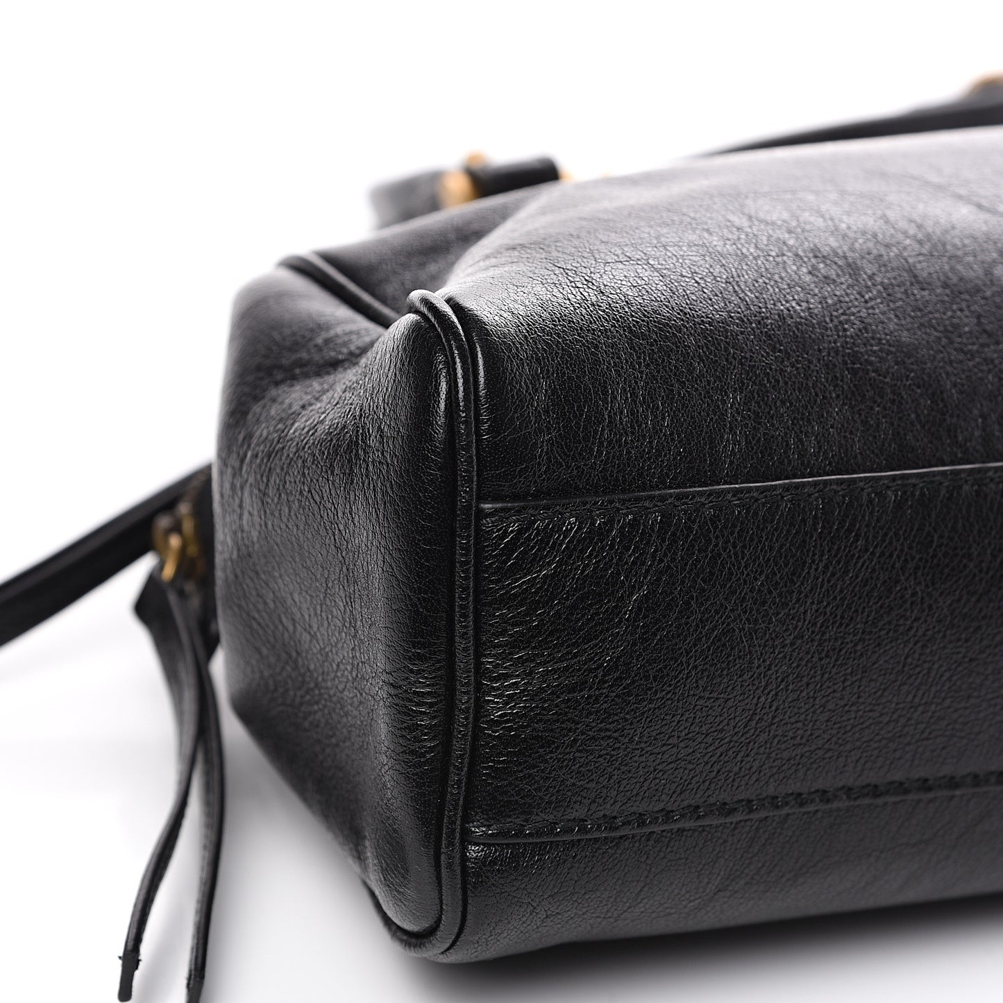 Calfskin Medium Re(Belle) Top Handle Bag Black