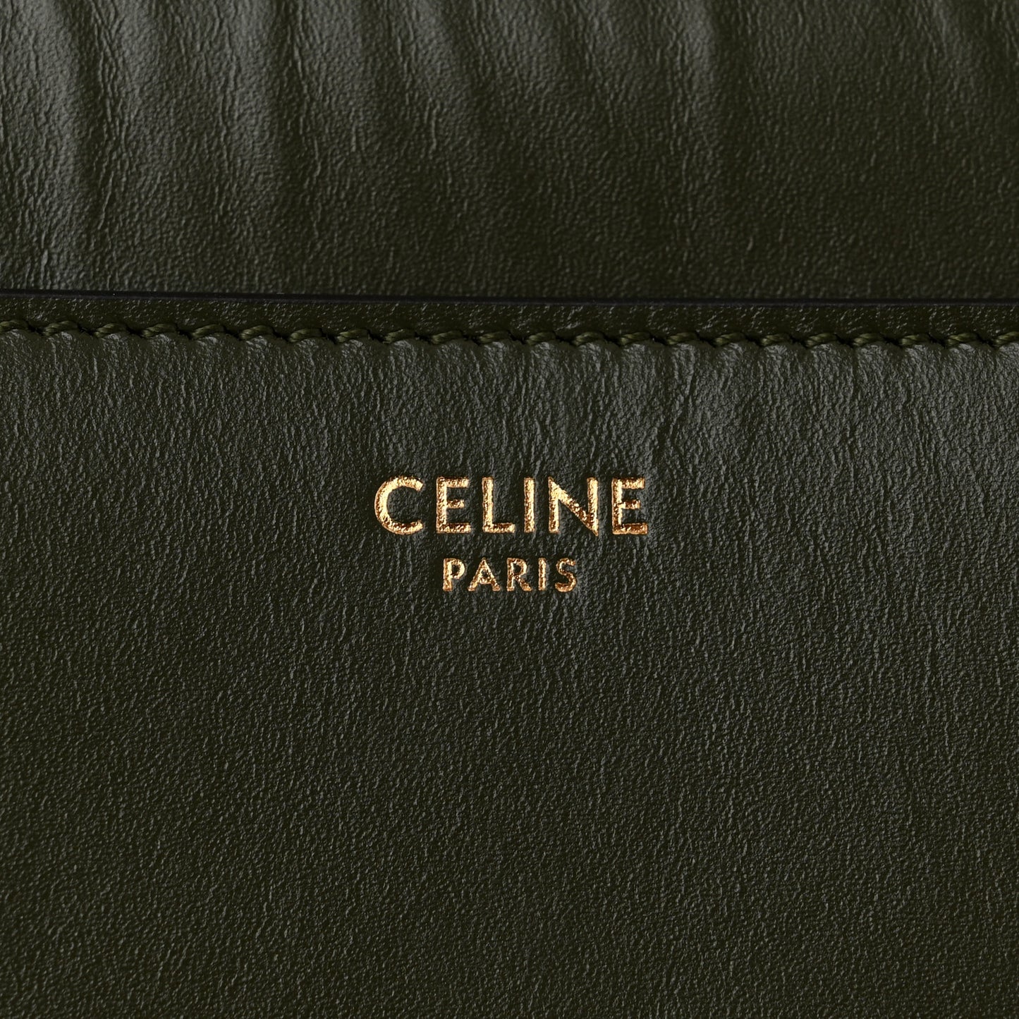 Satinated Calfskin Medium 16 Top Handle Bag Khaki