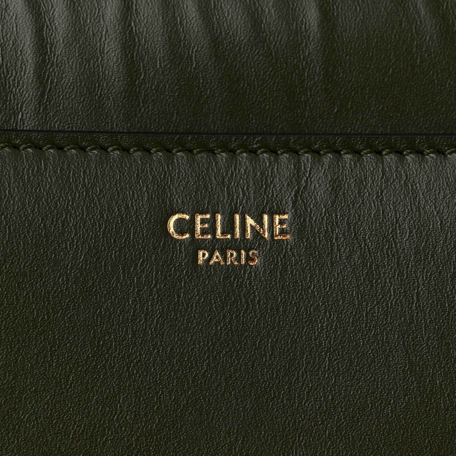 Celine Satinated Calfskin Medium 16 Top Handle Bag Khaki 6 of 12