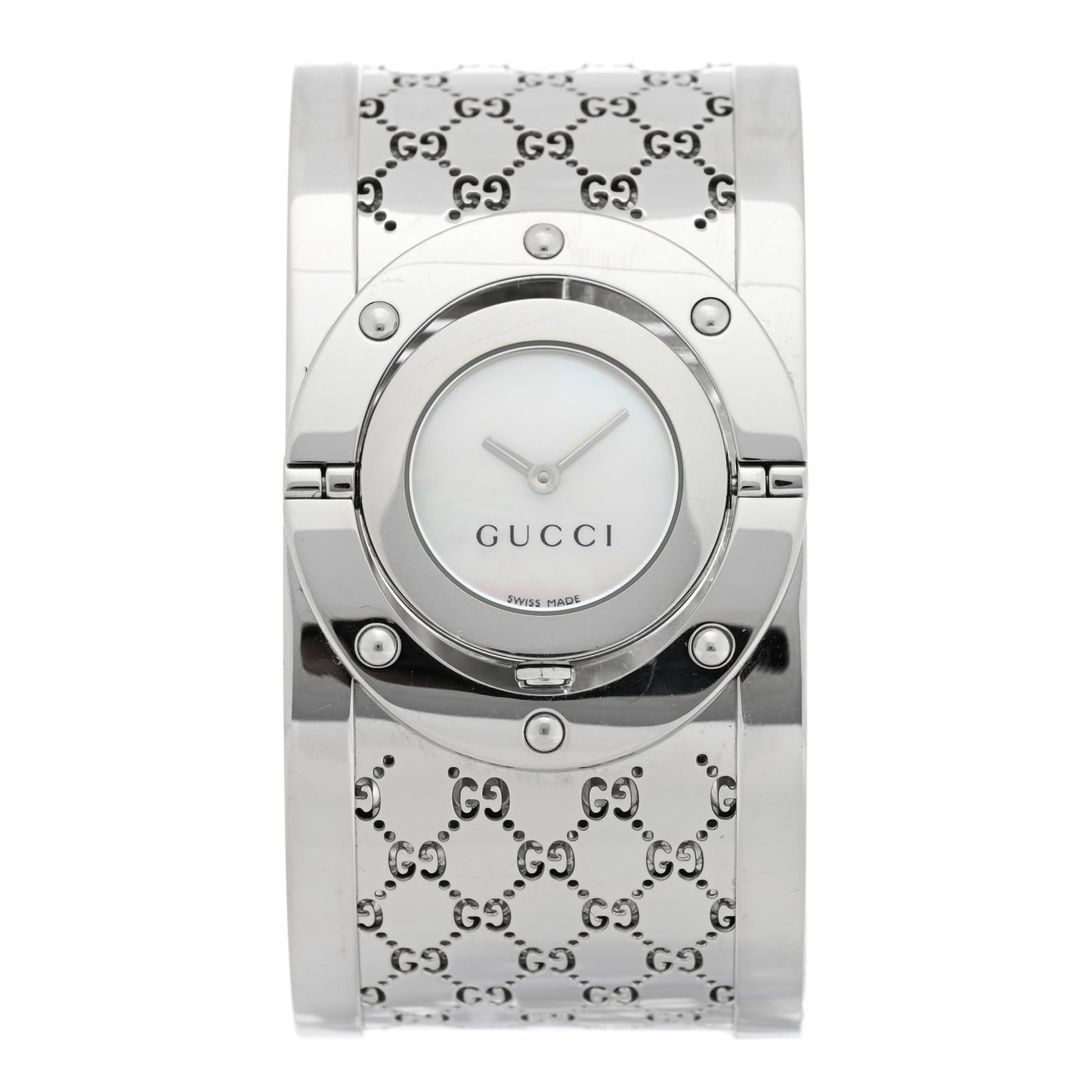 Stainless Steel Mother of Pearl 33mm Twirl Quartz Watch